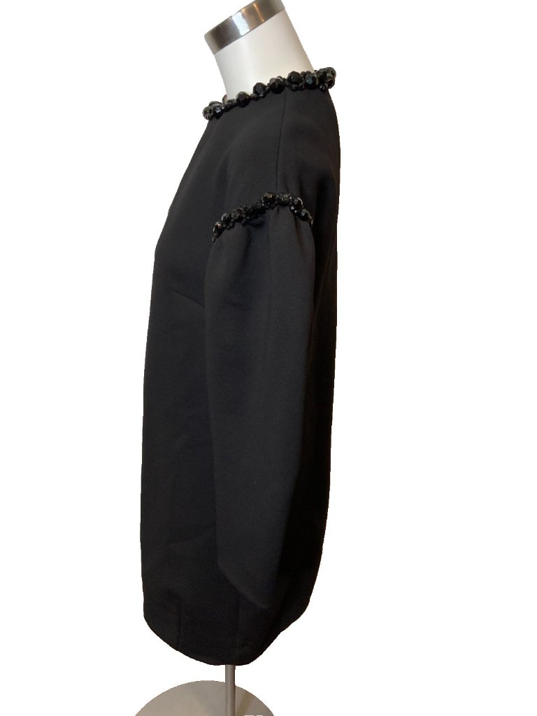 Simone Rocha X Ikram Black Scuba Jewel Shift Dress, Size 6 | 10 — image 4 of 8